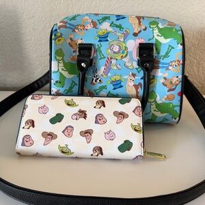 Disney Loungefly Toy Story Crossbody Bag & Matching Wallet Set